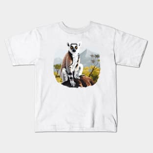 Adorable Lemur Kids T-Shirt